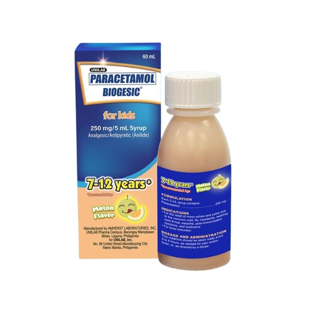 BIOGESIC MLN 250mg Syrup 1 Bottle 60ml