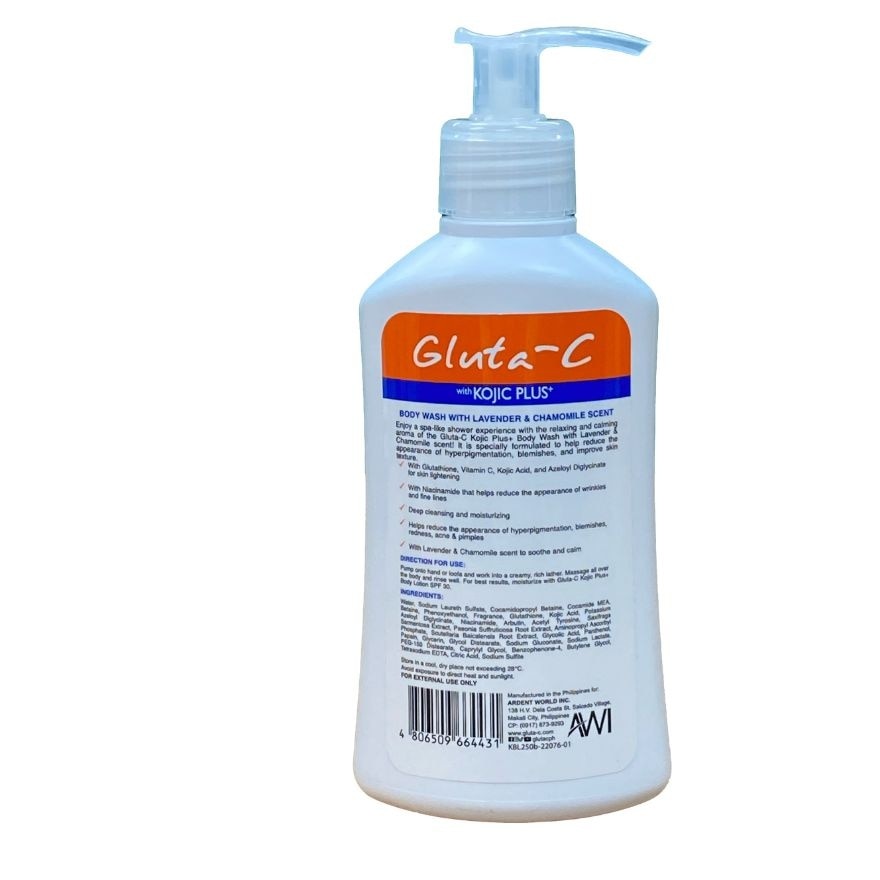 GLUTA C Kojic Plus+ Body Wash With Lavender Scent 250ml