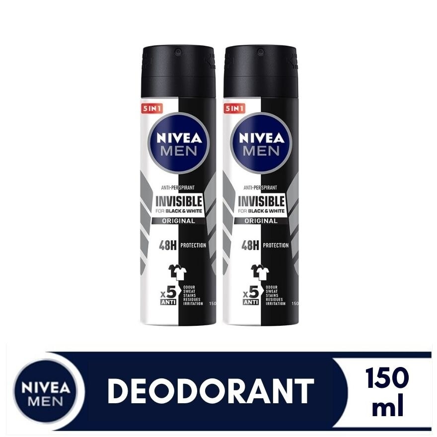 NIVEA Buy 1 Take 1 Men Black And White Invisible Deodorant Spray 150ml