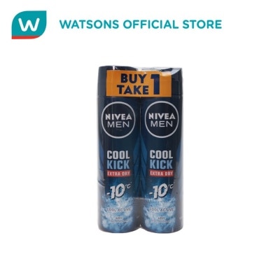NIVEA NIVEA Men Cool Kick Anti-Perspirant Deodorant Spray 150ml Bundle