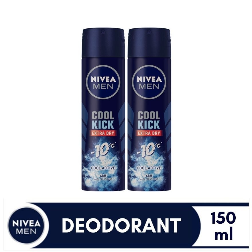 NIVEA Buy 1 Take 1 Men Cool Kick Anti-Perspirant Deodorant Spray 150ml