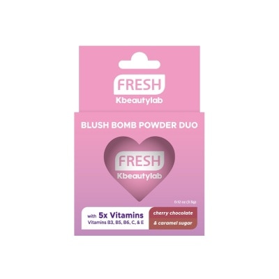 FRESH FRESH Kbeautylab Blush Bomb Powder Duo Cherry Chocolate & Caramel Sugar 3.5g