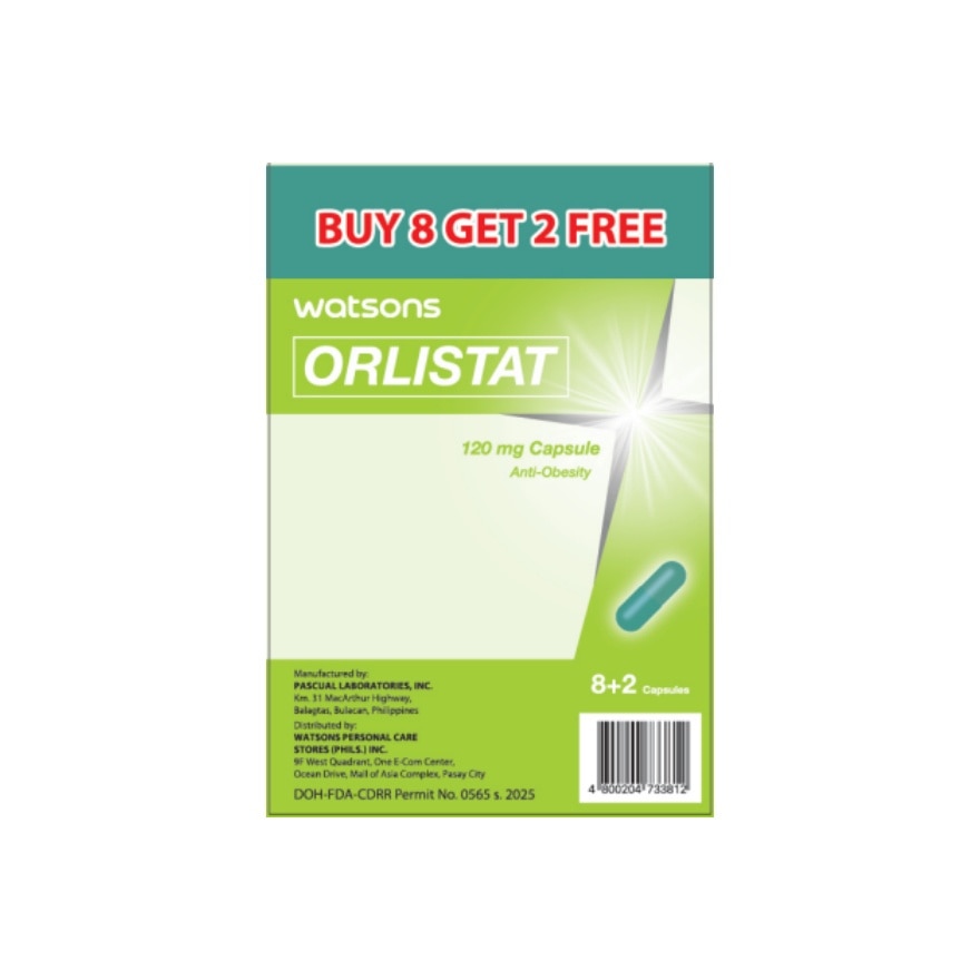 WATSONS Orlistat 120mg 8+2 Capsules