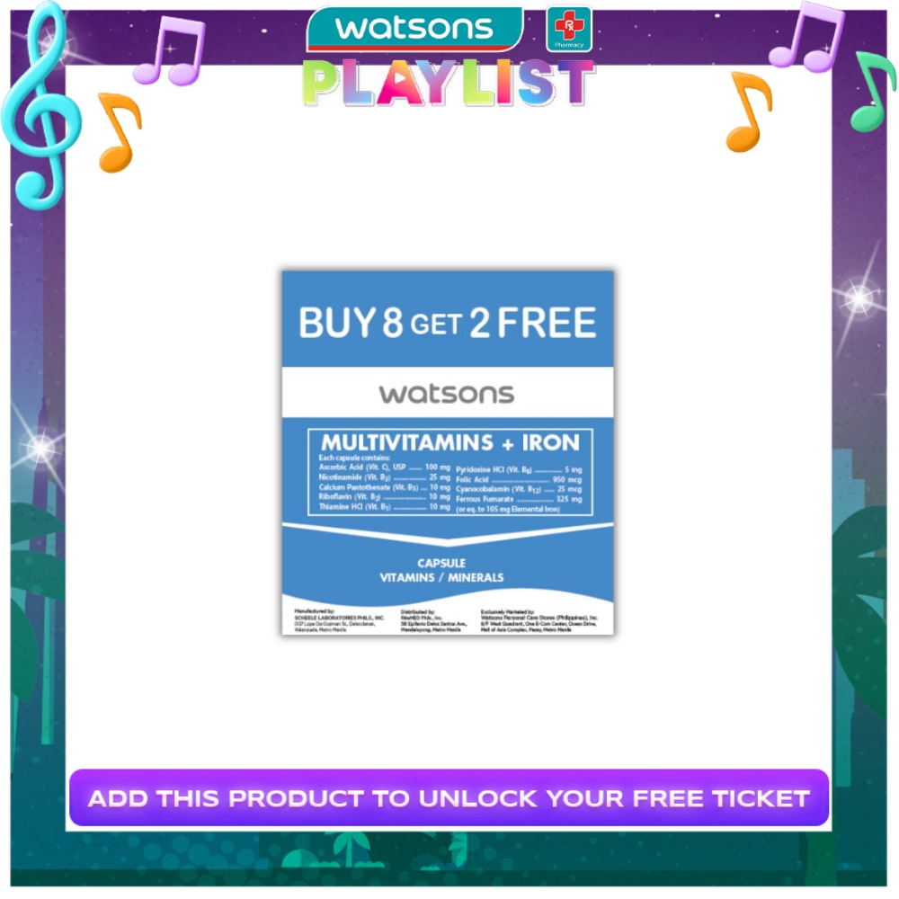 WATSONS Multivitamins + Iron 8 + 2 Capsules