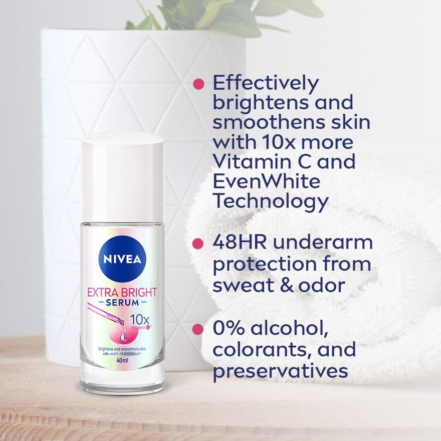 NIVEA Buy 1 Take 1 Extra Bright Serum Deodorant Roll-On 40ml