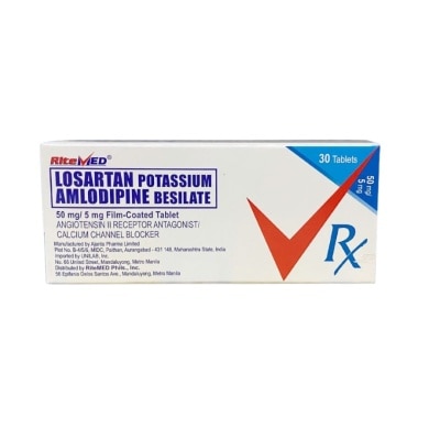 RITEMED RITEMED Losar Amlo Ritemed 50 5mg 1 Tablet [PRESCRIPTION REQUIRED]
