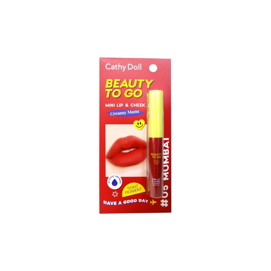 CATHY DOLL Beauty To Go Mini Lip and Cheek Creamy Matte 05 Mumbai  0.6g