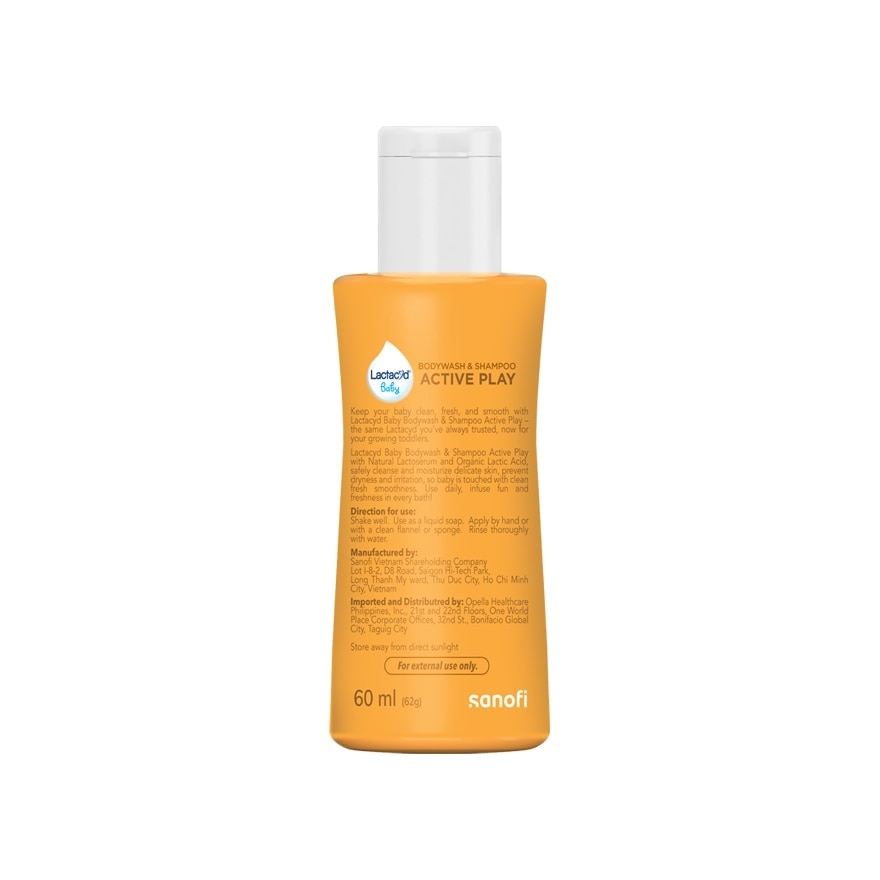 Lactacyd Baby Body Wash And Shampoo Active Play 60mL