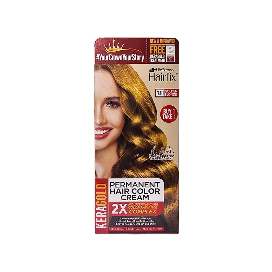 Hairfix Keragold Permanent Hair Color Cream 120Ml  Golden Blonde