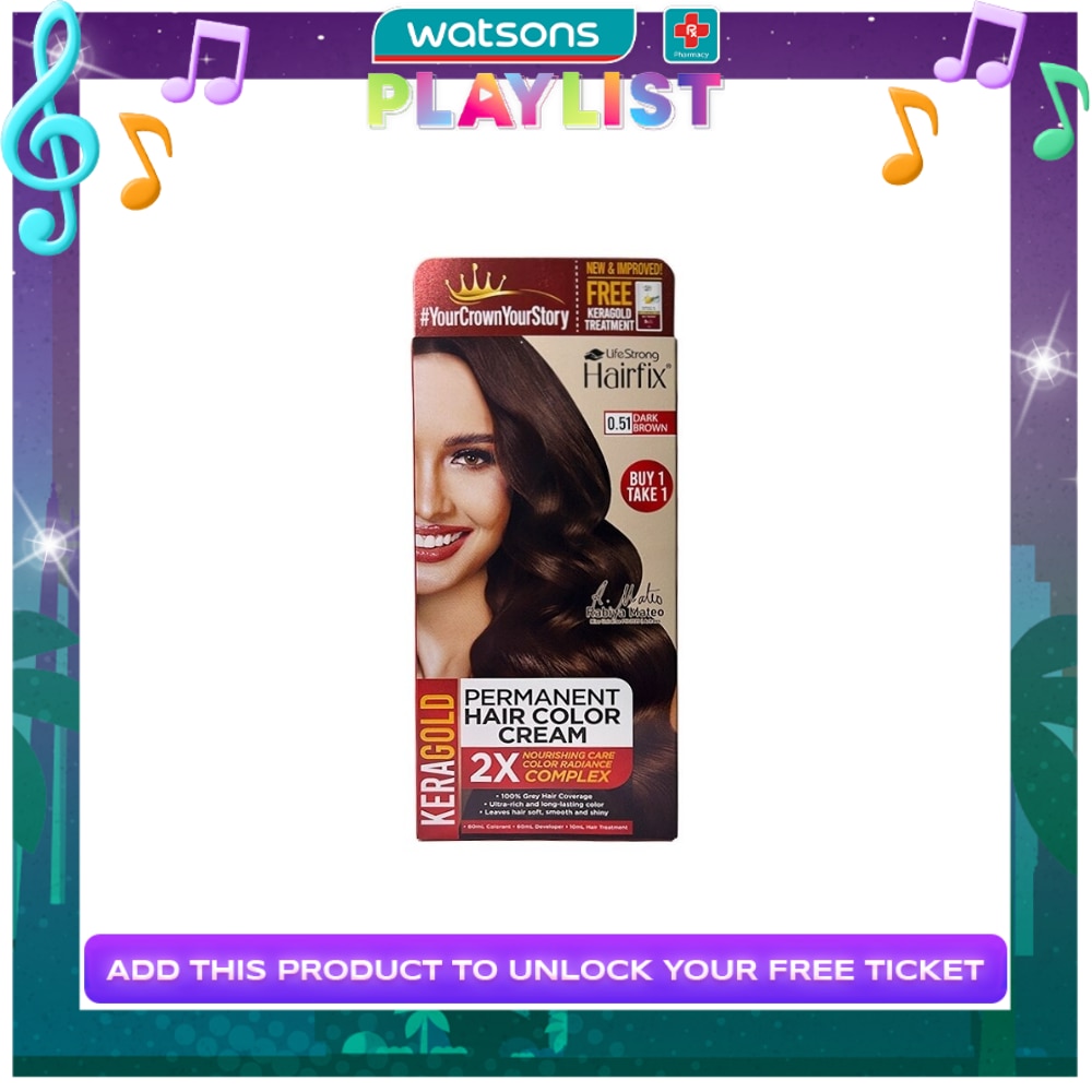 Hairfix Keragold Permanent Hair Color Cream 120Ml  Dark Brown