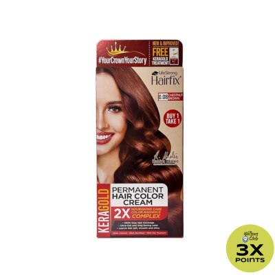 HAIRFIX Hairfix Keragold Permanent Hair Color Cream 120Ml  Chestnut Brown