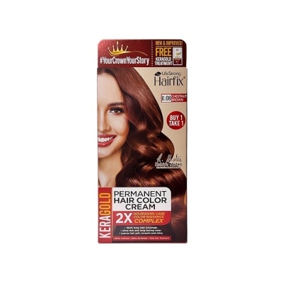 HAIRFIX Hairfix Keragold Permanent Hair Color Cream 120Ml  Chestnut Brown