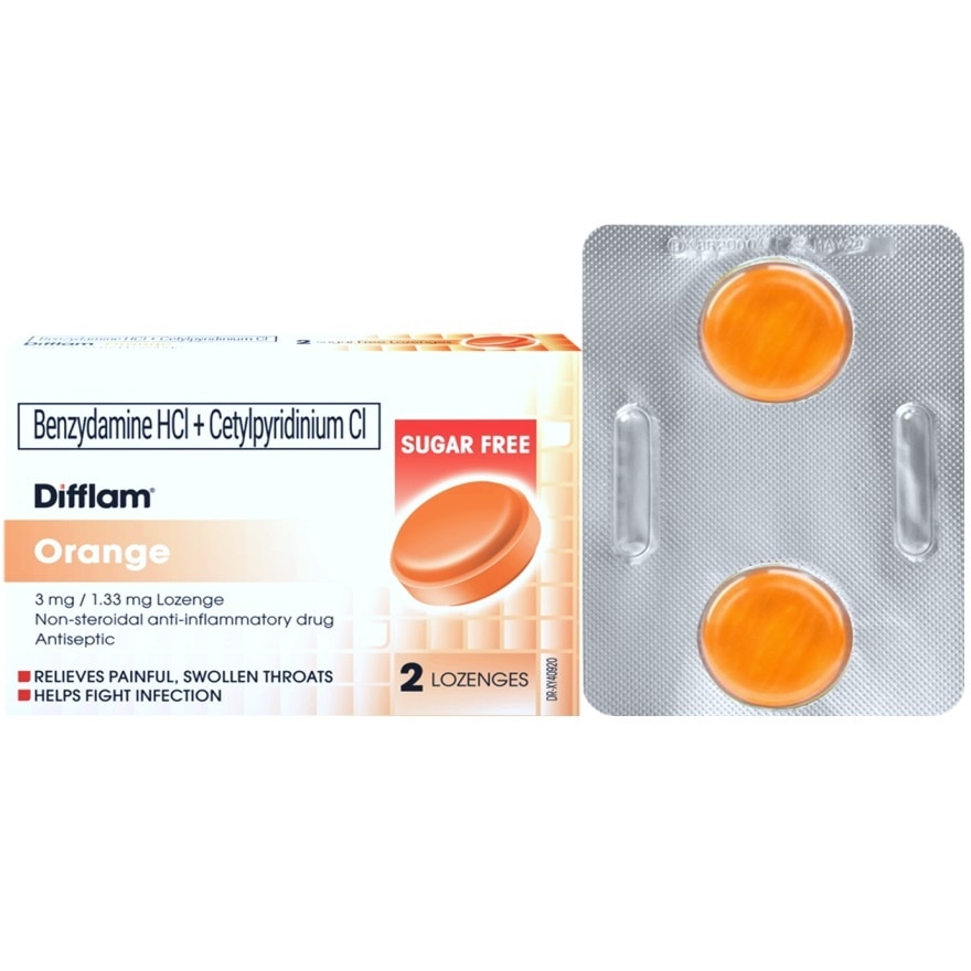 Difflam Orange Lozenge 2s