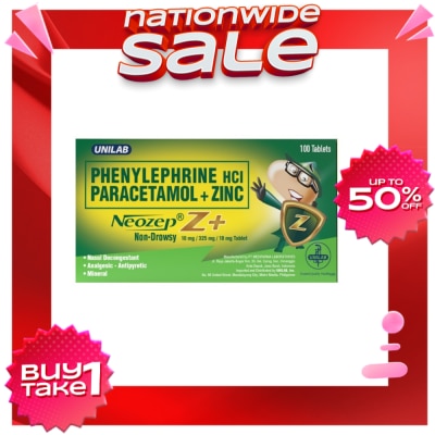 NEOZEP Z PLUS NEOZEP Z+ NON-DROWSY TAB Sold Per Piece
