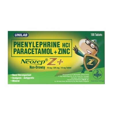 NEOZEP Z PLUS NEOZEP Z+ NON-DROWSY TAB Sold Per Piece