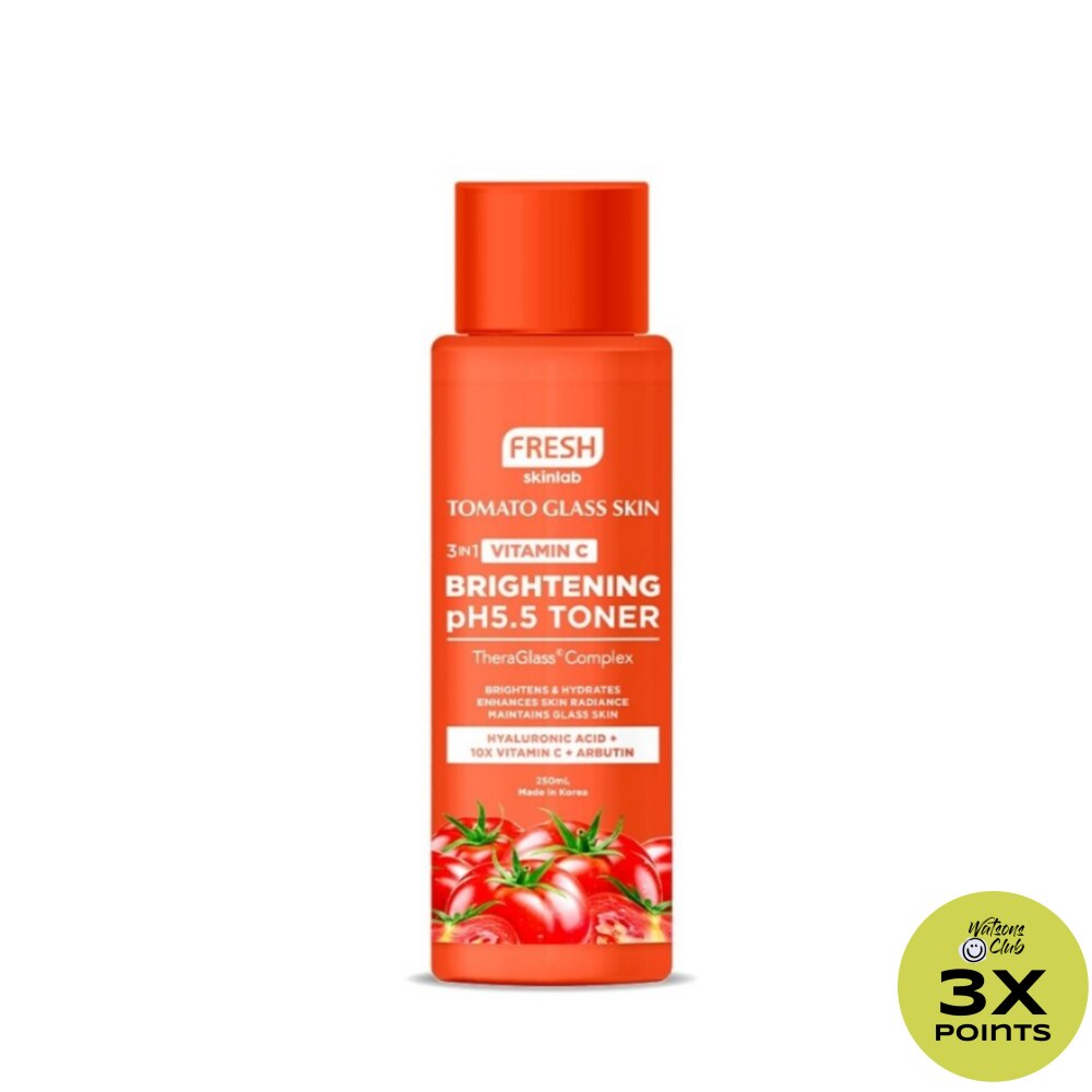 Fresh Skinlab Tomato Glass Skin 3 in 1 Vitamin C Brightening Ph 5.5 Toner 250ml