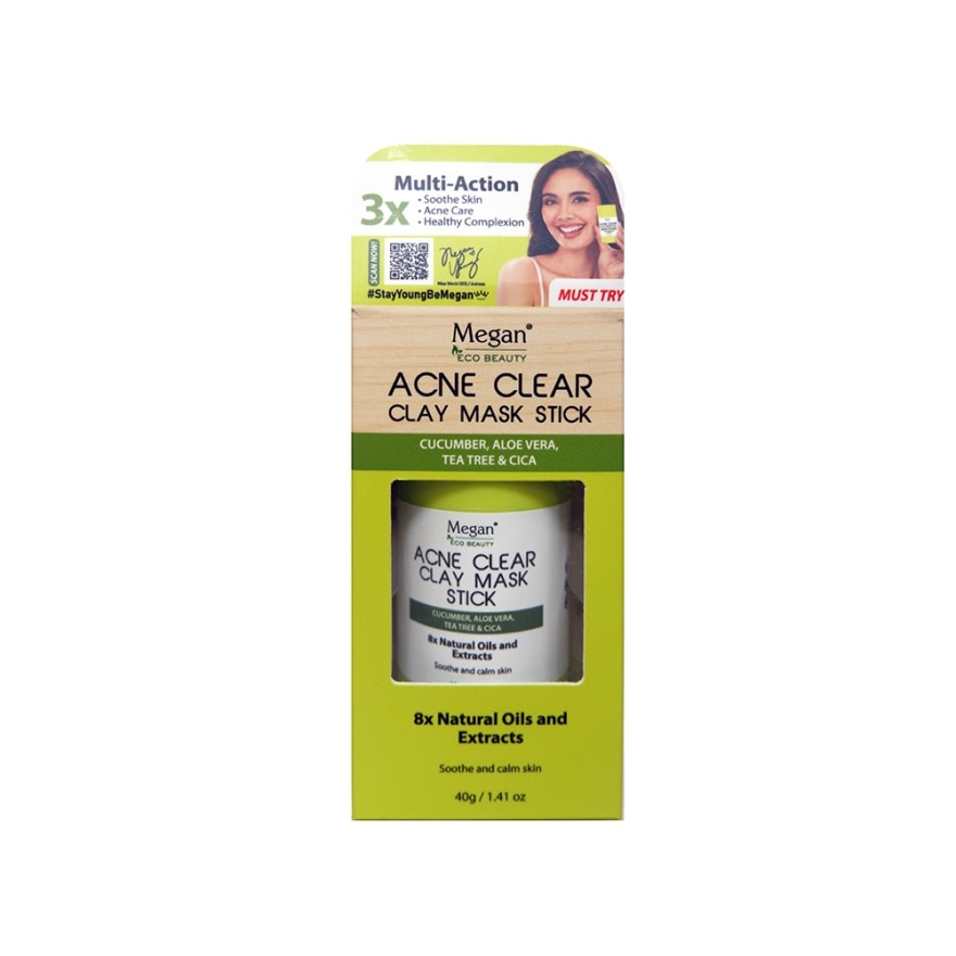 MEGAN Eco Beauty Acne Clear Clay Mask Stick 40g