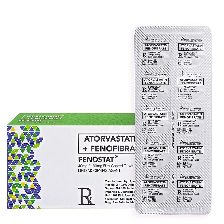 FENOSTAT 40mg/160mg Film Coated Tablet Sold Per Piece [PRESCRIPTION REQUIRED]