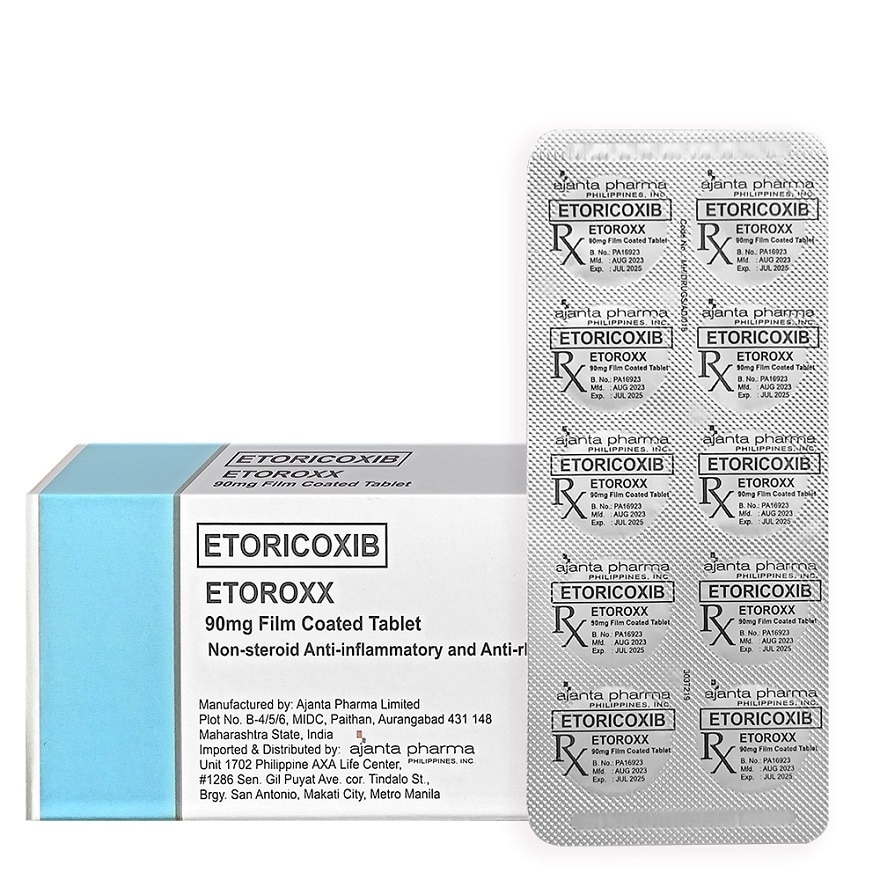 ETOROXX 90mg Film Coated Tablet Sold Per Piece [PRESCRIPTION REQUIRED]