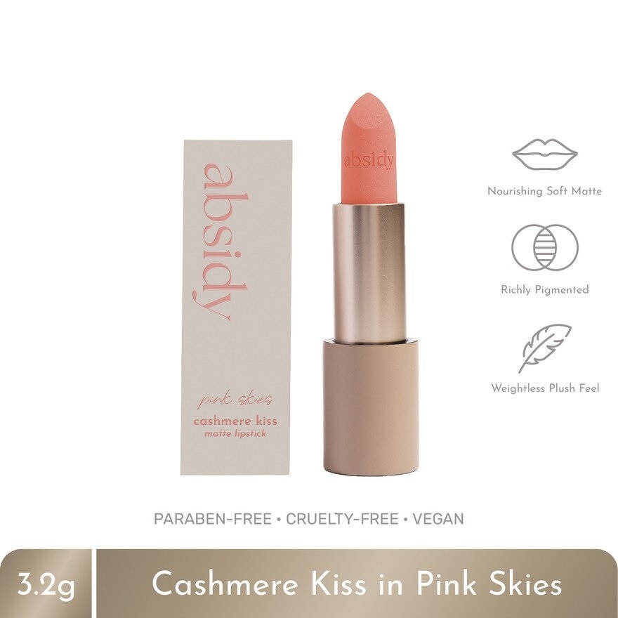 ABSIDY Cashmere Kiss Matte Lipstick Pink Skies 3.2g