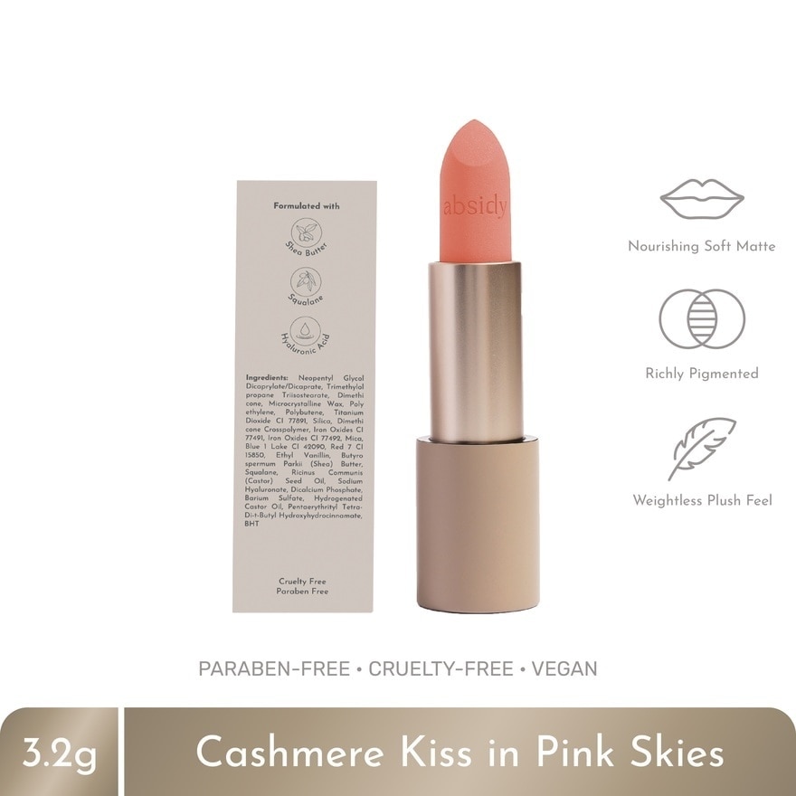 ABSIDY Cashmere Kiss Matte Lipstick Pumpkin Spice 3.2g