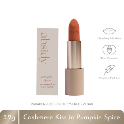 ABSIDY ABSIDY Cashmere Kiss Matte Lipstick Pumpkin Spice 3.2g