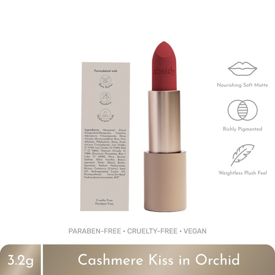 ABSIDY Cashmere Kiss Matte Lipstick Orchid 3.2g