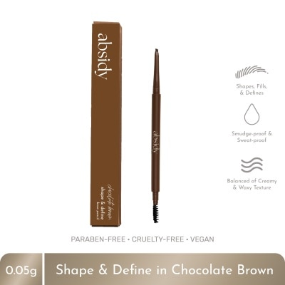 ABSIDY ABSIDY Shape & Define Brow Pencil Chocolate Brown w/ Free Refill