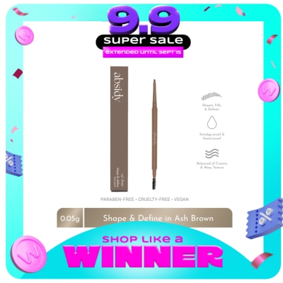 ABSIDY - ABSIDY Shape & Define Brow Pencil Ash Brown w/ Free Refill image