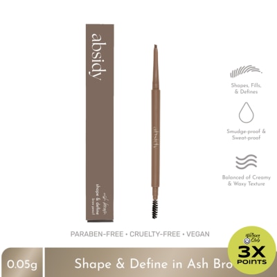 ABSIDY ABSIDY Shape & Define Brow Pencil Ash Brown w/ Free Refill