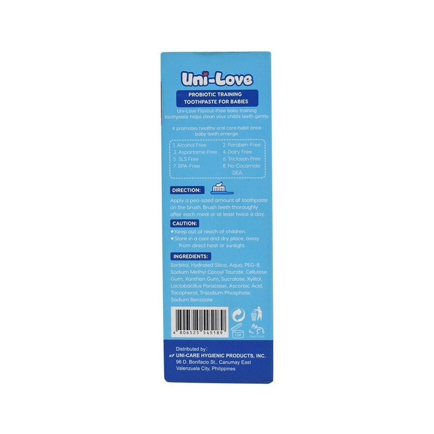 Uni-Love Probiotic Unflavoured Toothpaste 60g