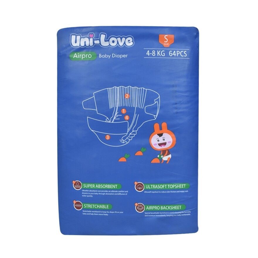 Uni-Love Airpro Baby Diaper (Small) 64's