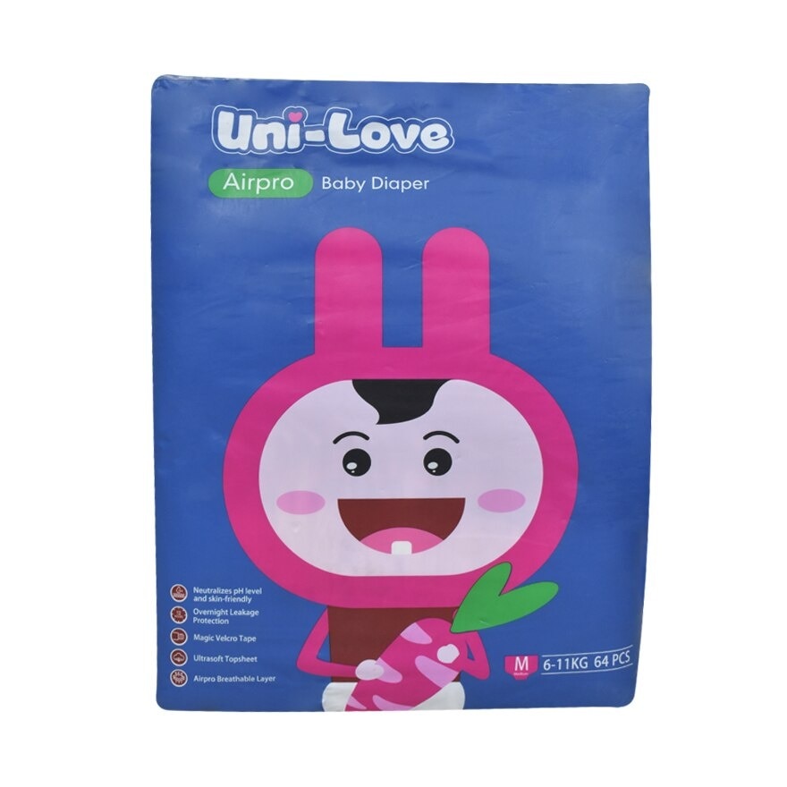 Uni-Love Airpro Baby Diaper (Medium) 64's