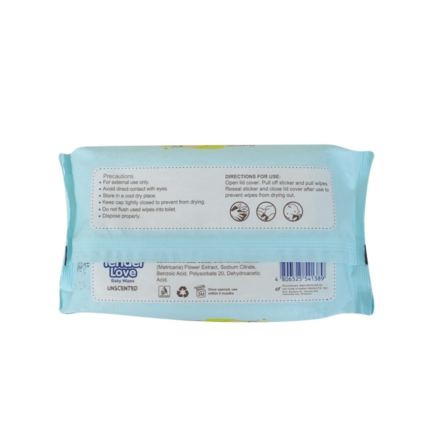 Tender Love Unscented (Magnifier) Baby Wipes 80's