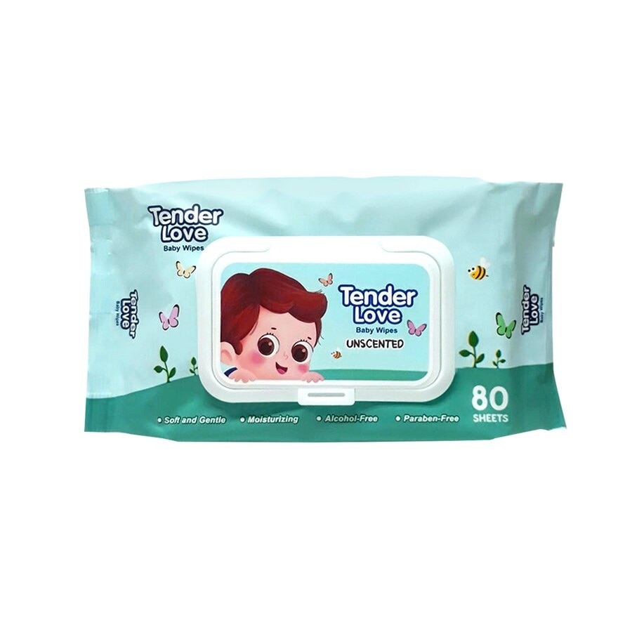 Tender Love Unscented (Magnifier) Baby Wipes 80's