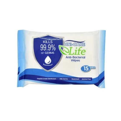 UNILOVE UNI-CARE Life Anti-Bacterial Wipes 15's