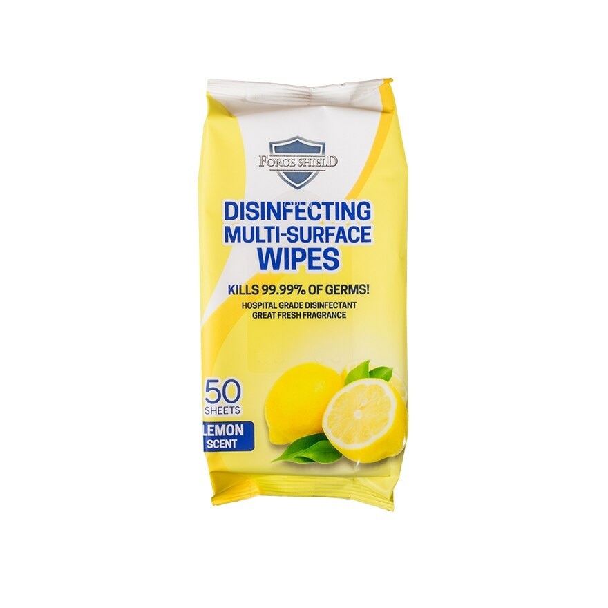 Force Shield Lemon Disinfecting Wipes 50's