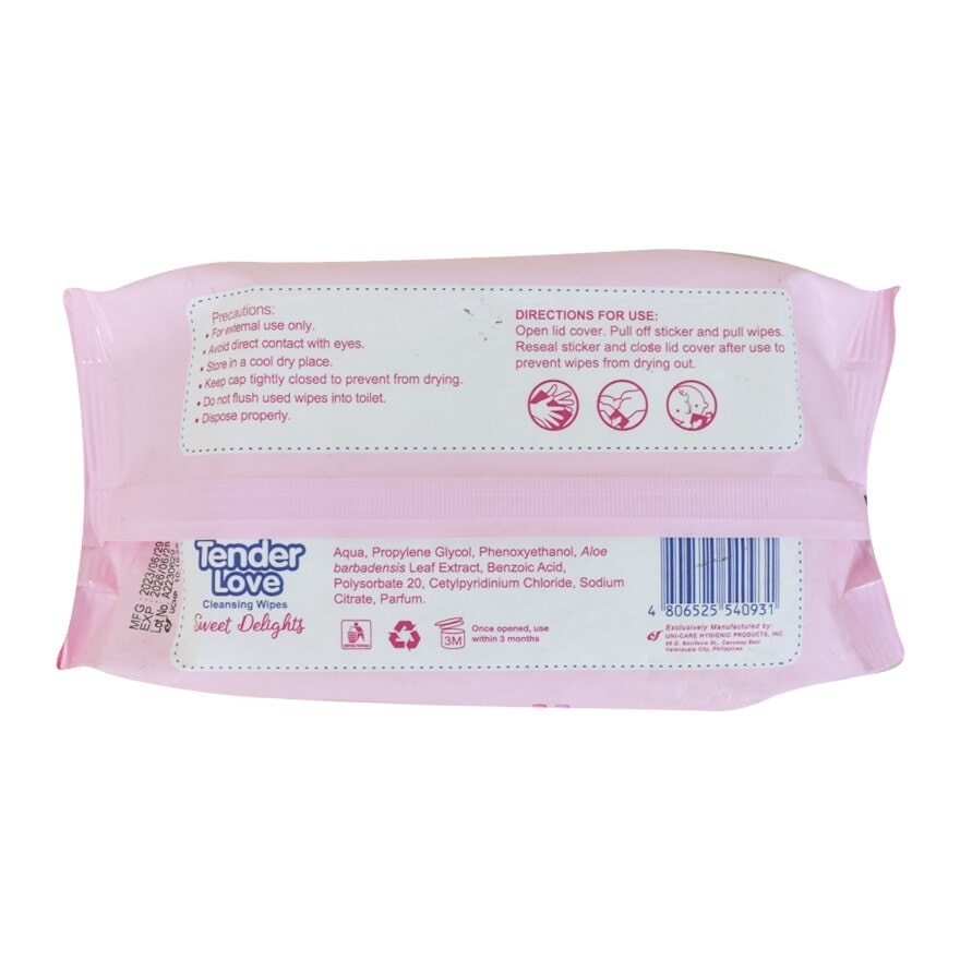 Tender Love  Cleansing Wipes (Lady Sweet Delights) 80's