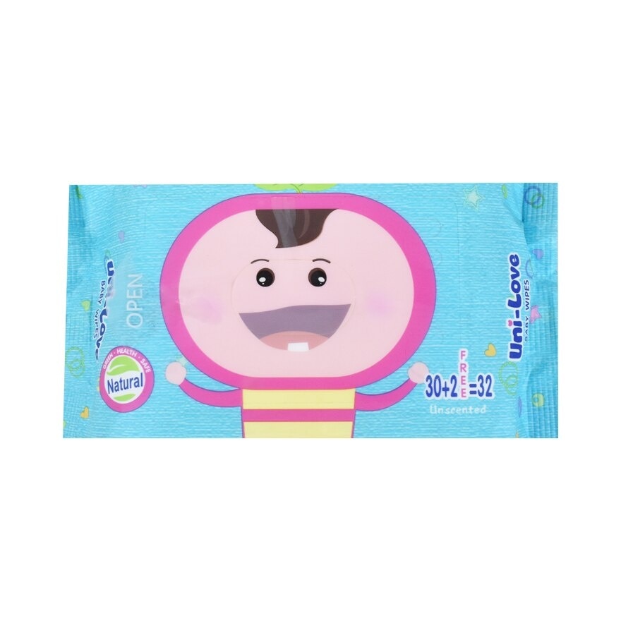 Uni-Love Unscented Baby Wipes 32's