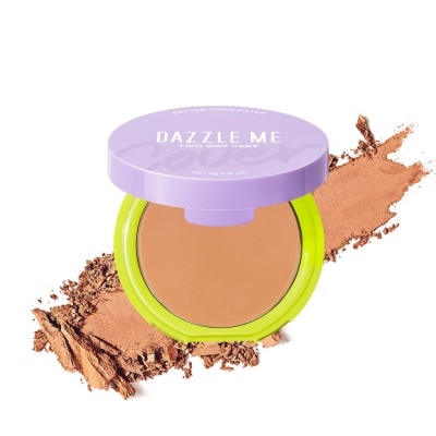 DAZZLE ME DAZZLE ME Better Than Filter Double Kill Two Way Cake Powder - 06 Deep Cocoa 9G