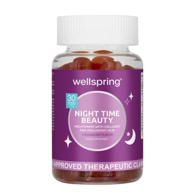 WELLSPRING Wellspring Night Time Beauty Melatonin Gummies With Collagen + Hyaluronic Acid 30S