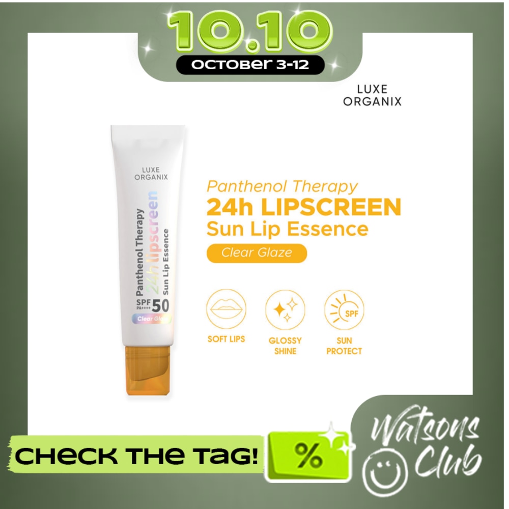 LUXE ORGANIX Panthenol Therapy 24H Lipscreen Sun Lip Essence SPF 50+ PA++++ 10g image
