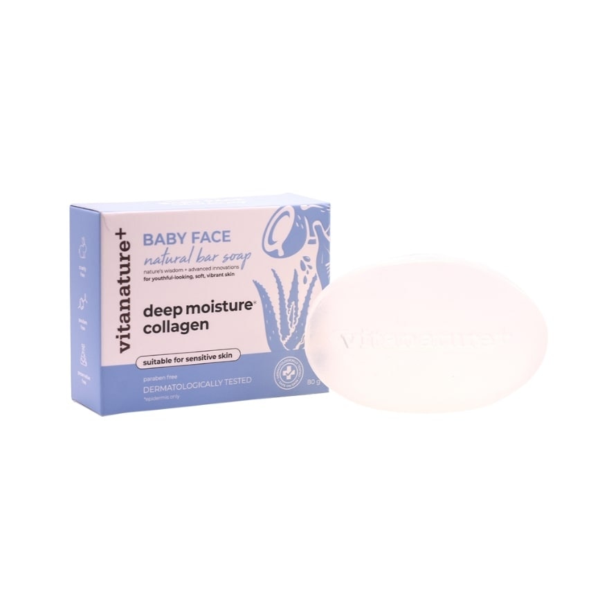 Vitanature+ Baby Face Natural Bar Soap 80g