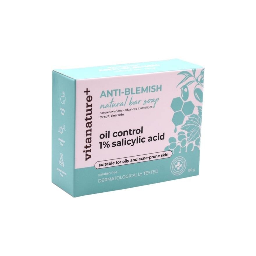 Vitanature+ Anti Blemish Natural Bar Soap 80g