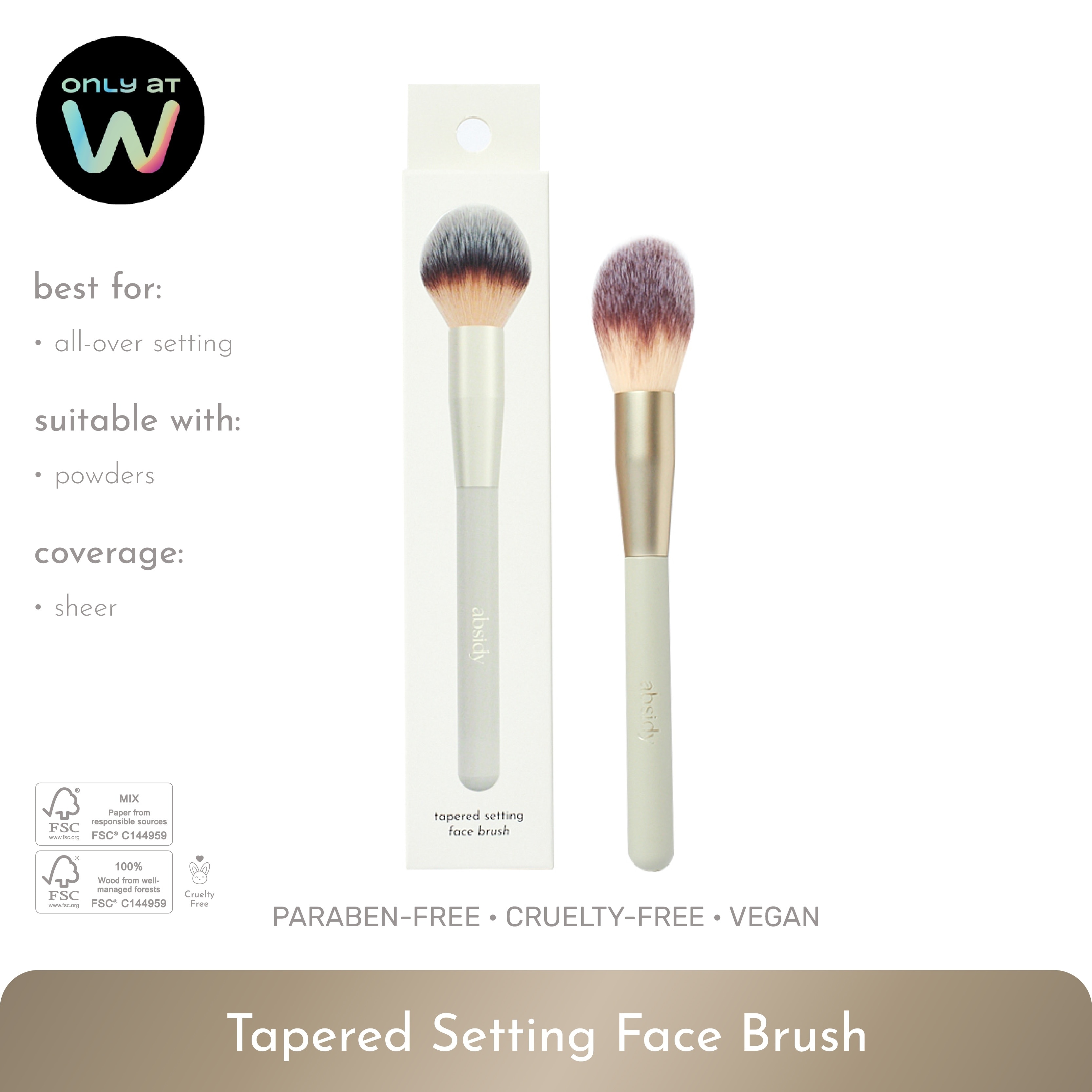 Absidy Tapered Setting Face Brush