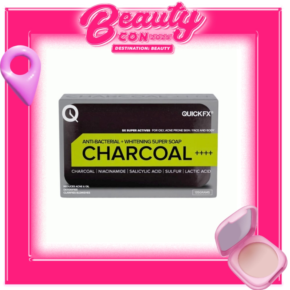 QUICKFX Antibacterial Whitening Charcoal 5uper Soap 135g