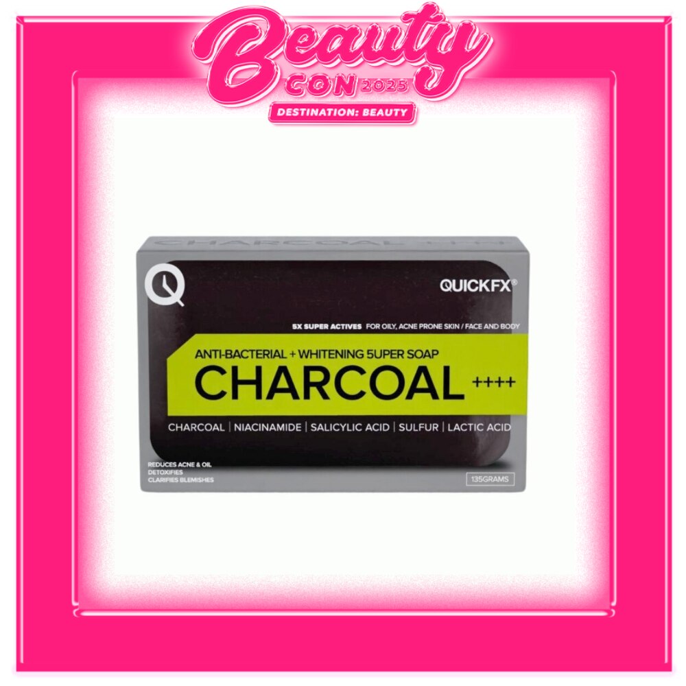 QUICKFX Antibacterial Whitening Charcoal 5uper Soap 135g
