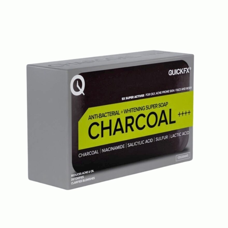 QUICKFX Antibacterial Whitening Charcoal 5uper Soap 135g