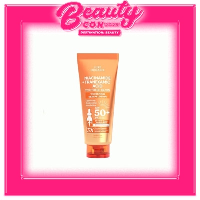 LUXE ORGANIX Luxe Organix Niacinamide + Tranexamic Acid Youthful Glow Whitening Serum Lotion Spf 50 Pa++++ 200Ml