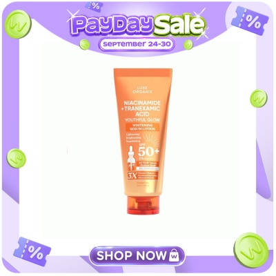 LUXE ORGANIX LUXE ORGANIX Niacinamide + Tranexamic Acid Youthful Glow Whitening Serum Lotion SPF 50 Pa++++ 200ml image
